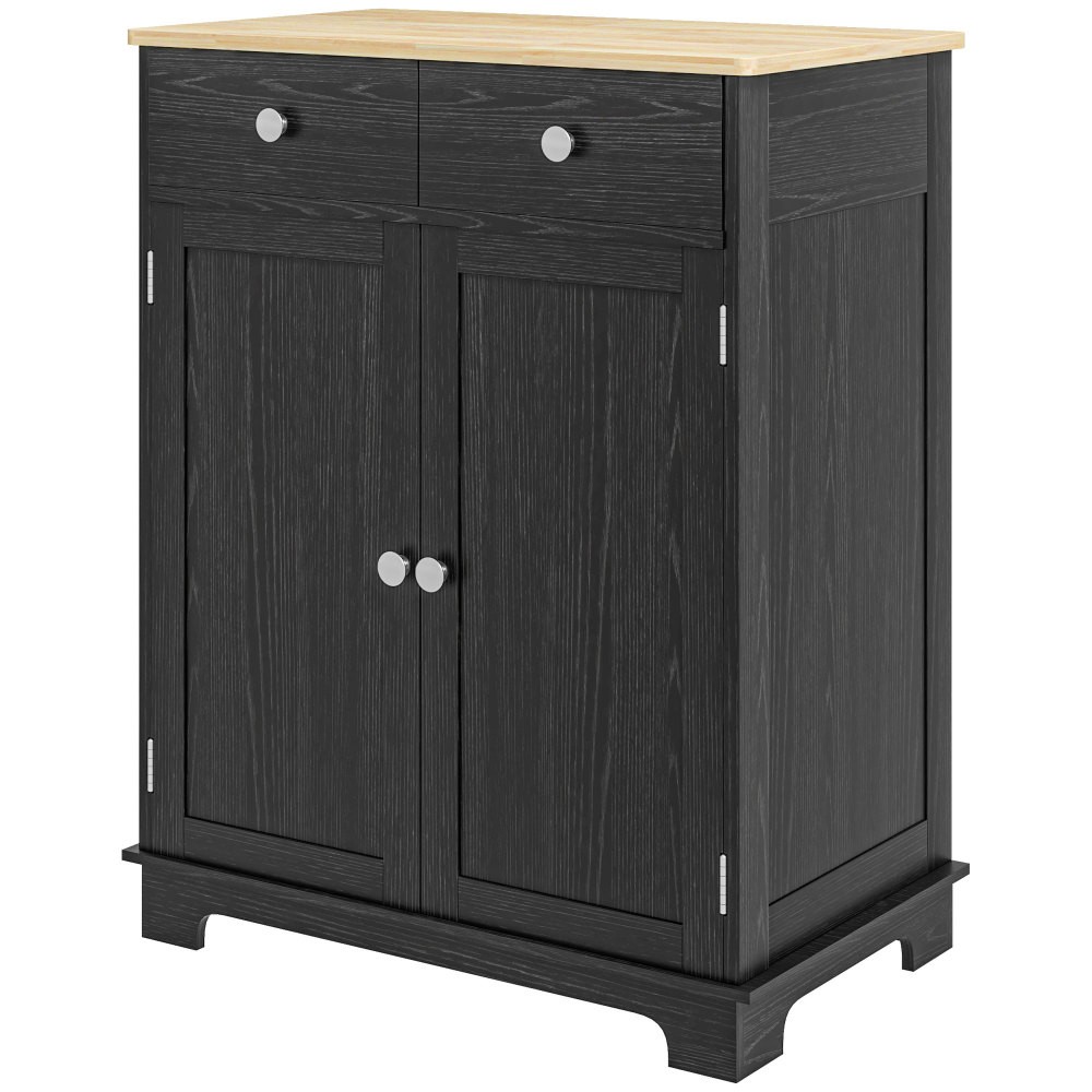 Office Coffee Cabinet - Solid Wood Countertop,Modern Tea Storage Organizer