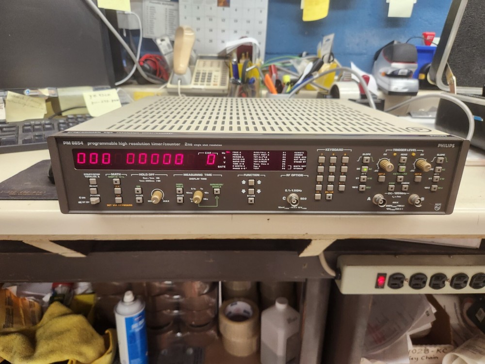 Philips PM6654 Programmable High Resolution Timer/Counter, With Hard Carry Case!