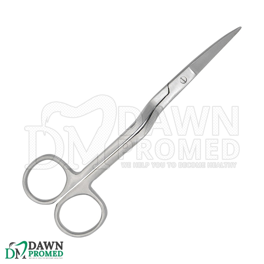Machine Embroidery Double Curved Scissors 6" Pro Bent Handle German Grade