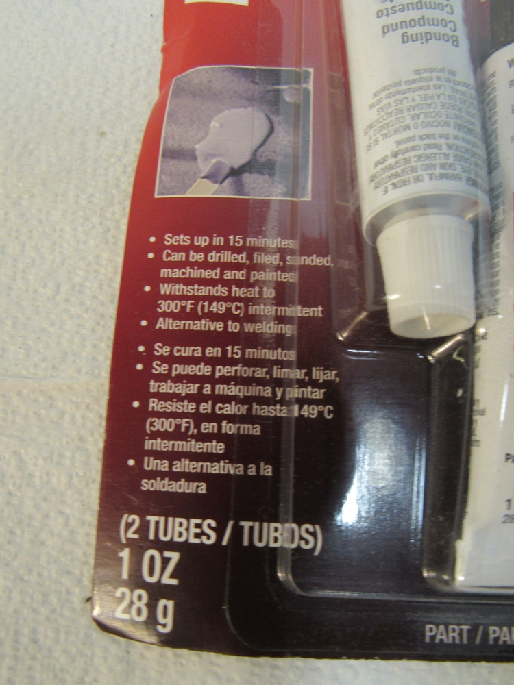 Loctite Bonding Compound Cold Weld Adhesive 2 Tubes 1oz Each 495540