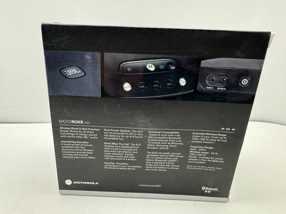 Motorola MOTOROKR EQ7 Wireless Bluetooth Speaker JBL Open Box Complete