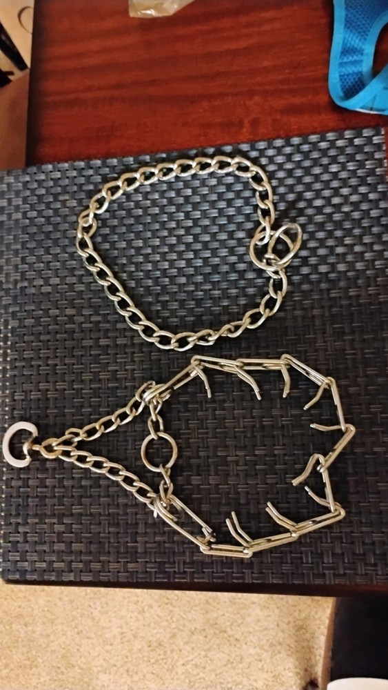 Dog Training Chokers 2 Ct One Both Size Adjustable New