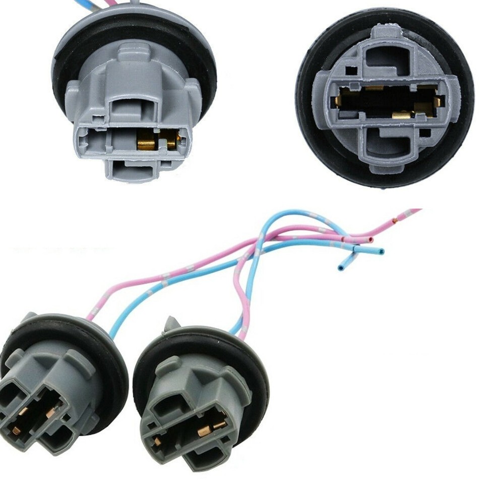 Universal Pigtail Wire Female Socket 7440 Two Harness DRL Bulb Light Replace