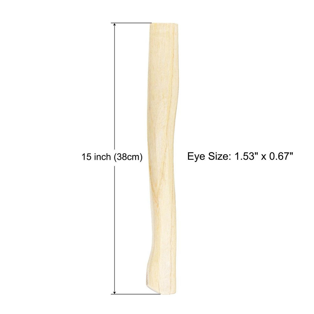 Wood Handle Replacement 15 Inch Curved Replaceable Handle Axe Hammer Oval Eye