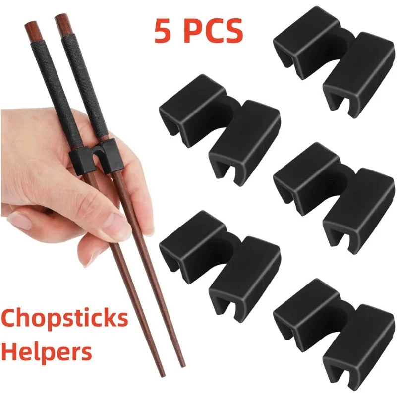5pcs Reusable Chopstick Helper Clips for Kids & Beginners Training Tool
