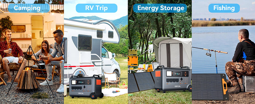 Blackview Oscal PM200 200W Foldable Solar Panel, Adjustable Kickstand, ≥22% SCE