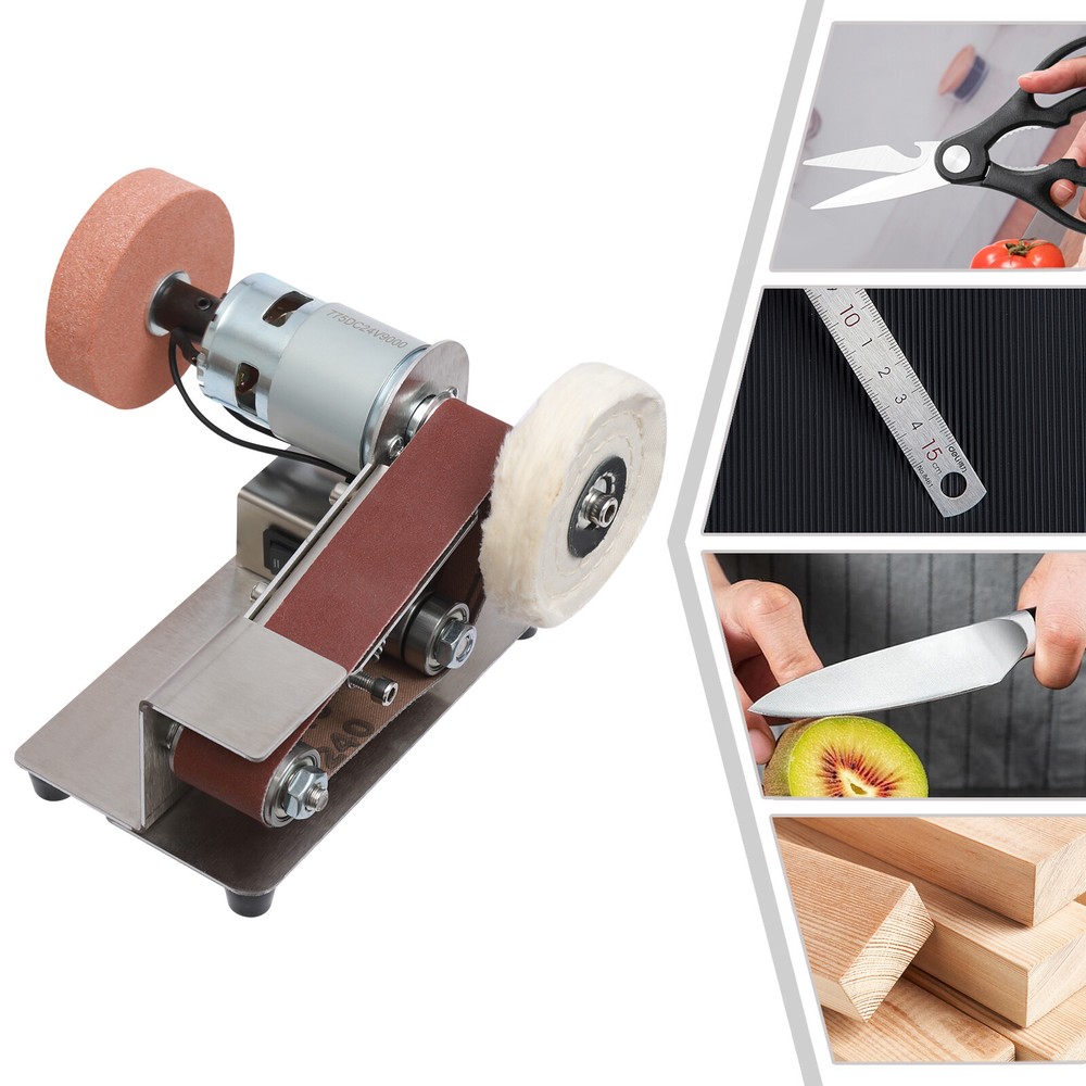 150W Mini Belt Sander with 7 Speed Settings and Adjustable Table Angle
