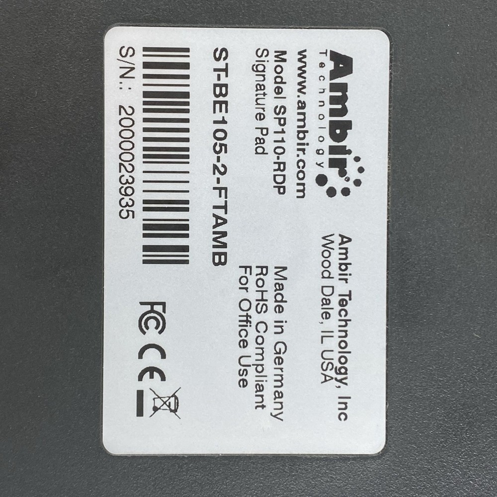 Ambir Technology SP110-RDP Signature Pad Tested