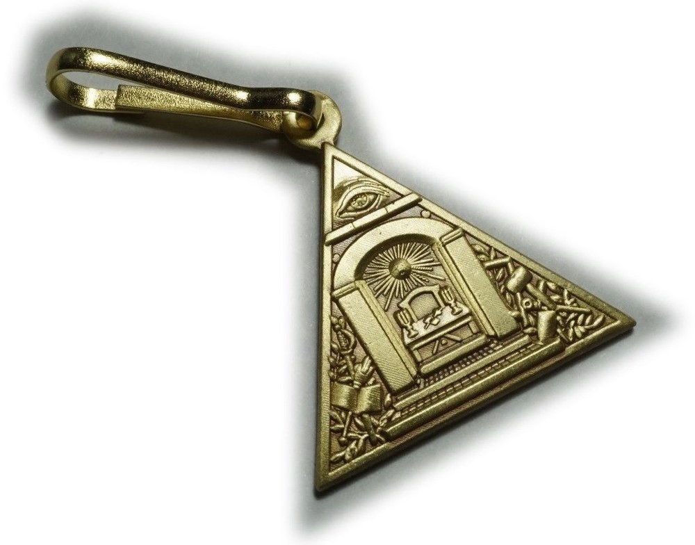 PYRAMID ALL SEEING EYE Freemason Master Masonic Bag Jacket Zipper Pull Clip