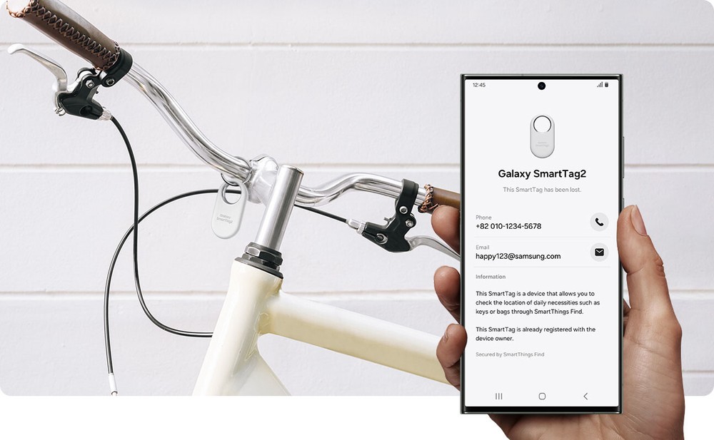 Samsung - Galaxy SmartTag2 - Black and White