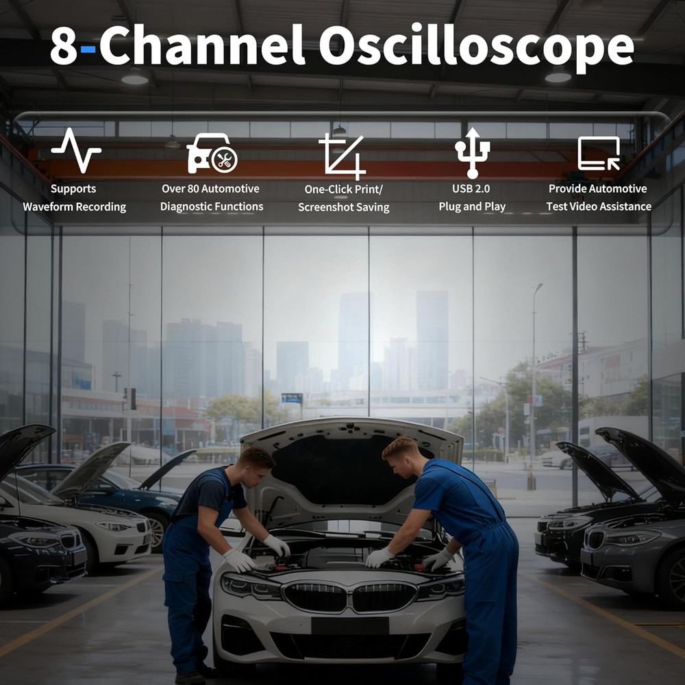 1008C PC USB 8CH Automotive Diagnostic Digital Oscilloscope/Daq/Programmable Gen
