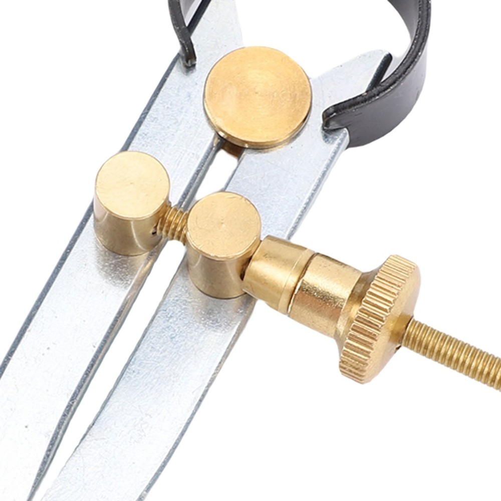 Spring Wing Divider Caliper Lockable 4in Leather Compass Creaser Compass Tool