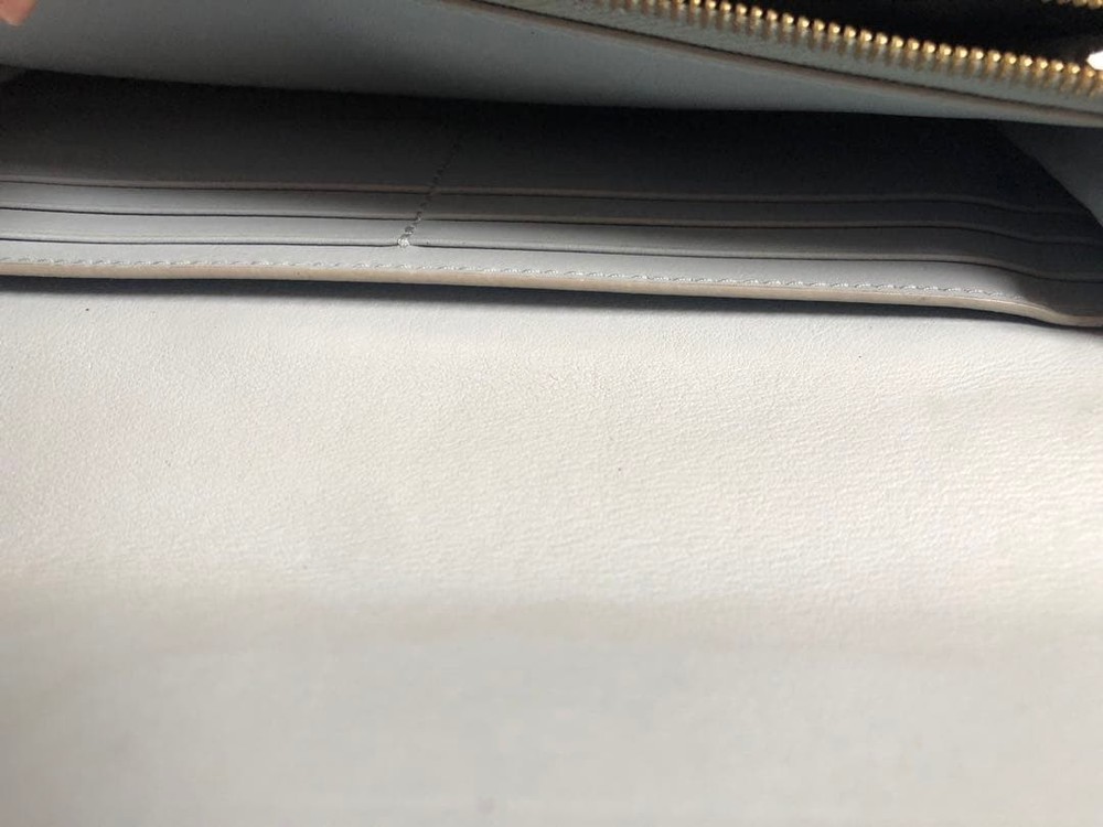 CELINE Gray Long Wallet Leather