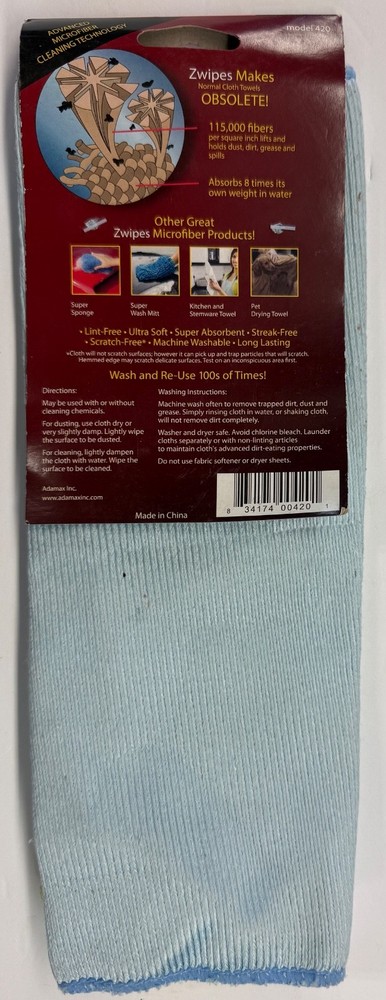 Zwipes Microfiber Windshield & Glass Cloth (420)