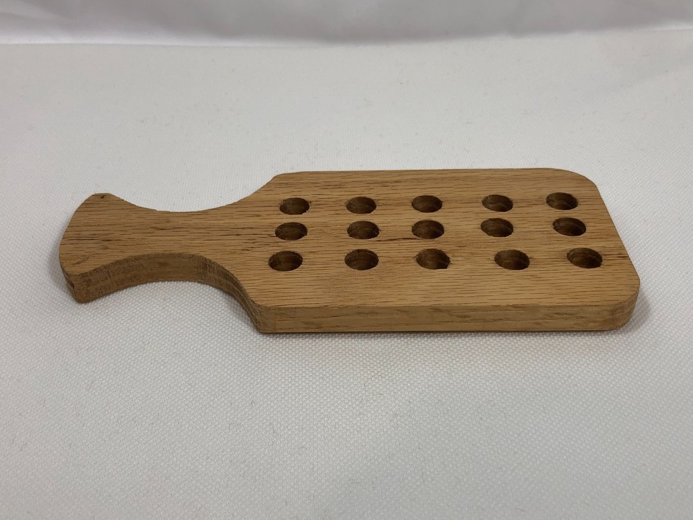 HANDMADE MUZZLELOADER ROUND BALL LOADING BLOCK ~ .45 CAL, 15 ROUNDS ~ VGC