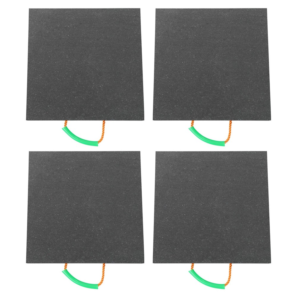 4pc Heavy Duty Stabilizing Blocks Outrigger Pads Square Support Pads with Handle