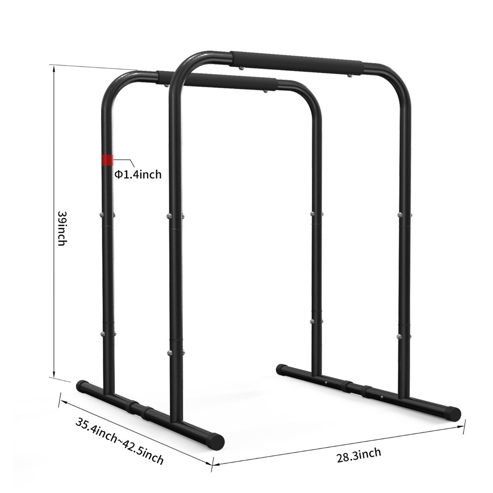 leikefitness Pull Up Dip Station Strength Training Dip Stands Station