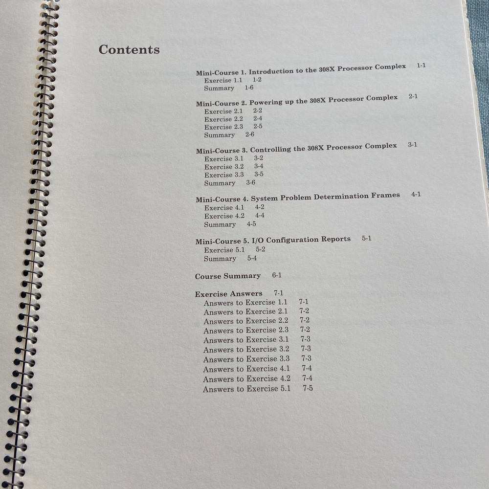 IBM SRA Computer Training Library 308X Hardware Operator Reference Guide Vintage