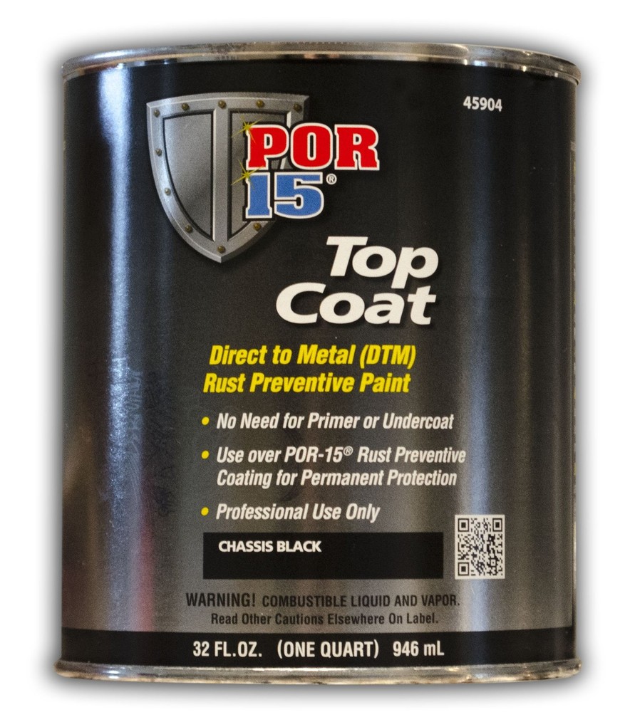 Absolute Coatings 45904 Top Coat Chassis Black - Qt.