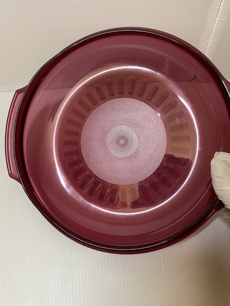 VTG Tupperware TupperWave Stack Cooker Microwave Steamer Cranberry Red 4 Pieces