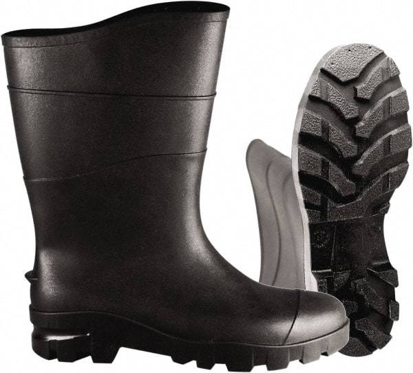 PRO-SAFE Unisex Size 8 Medium Width Plain Work Boot Black, PVC Upper, 13" Hig...