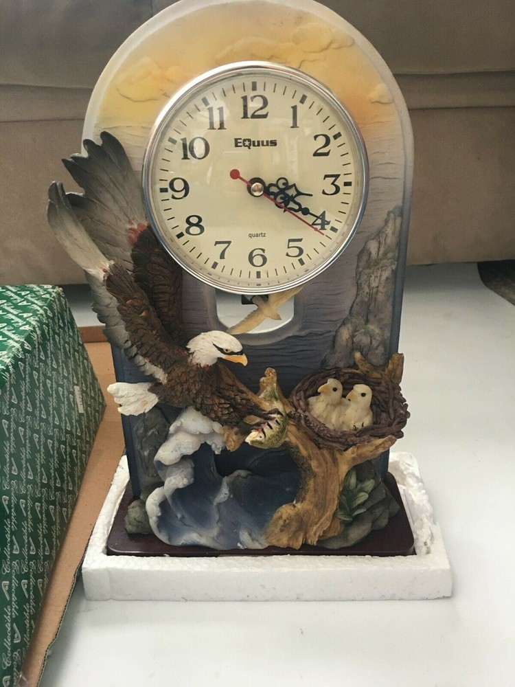 Equus Eagle's Nest Art Sculpture Pendulum Clock