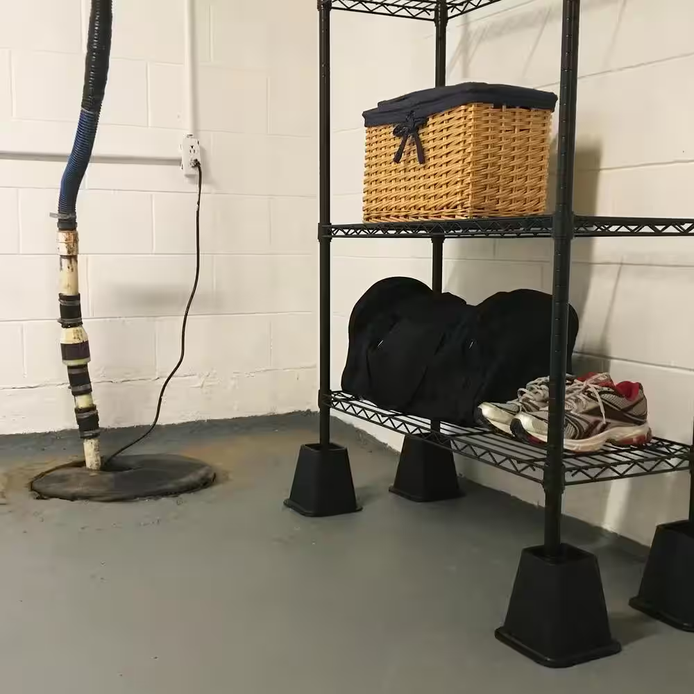 6 In. Black Bed Risers (4-Pack)