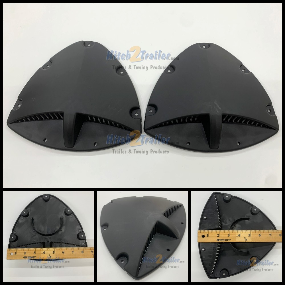 Pair of American Cargo Sidewall Vents for Enclosed RV Camper Trailers Black