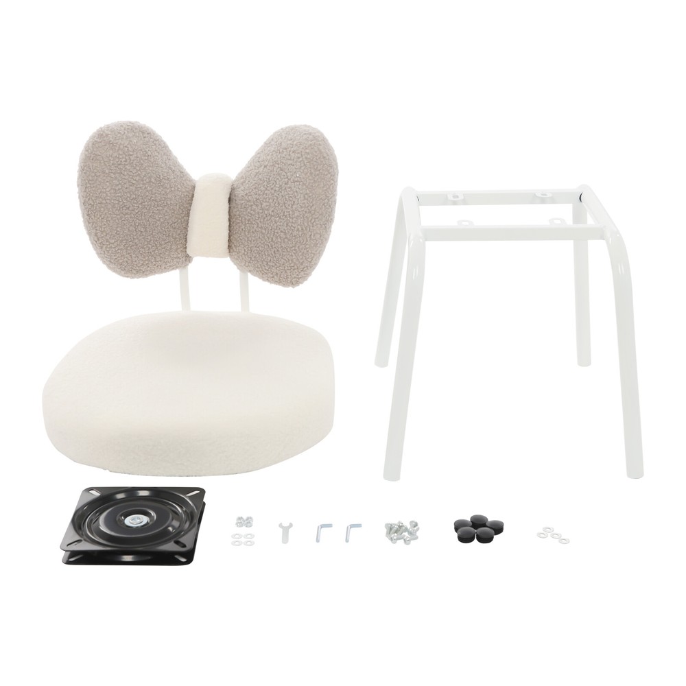 Rotatable butterfly backrest makeup chair