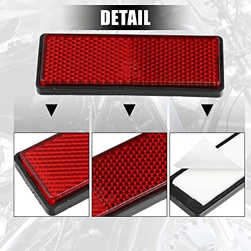 Front Lower Fork Reflector Sticker Rear Saddlebag Reflective Cover Universal