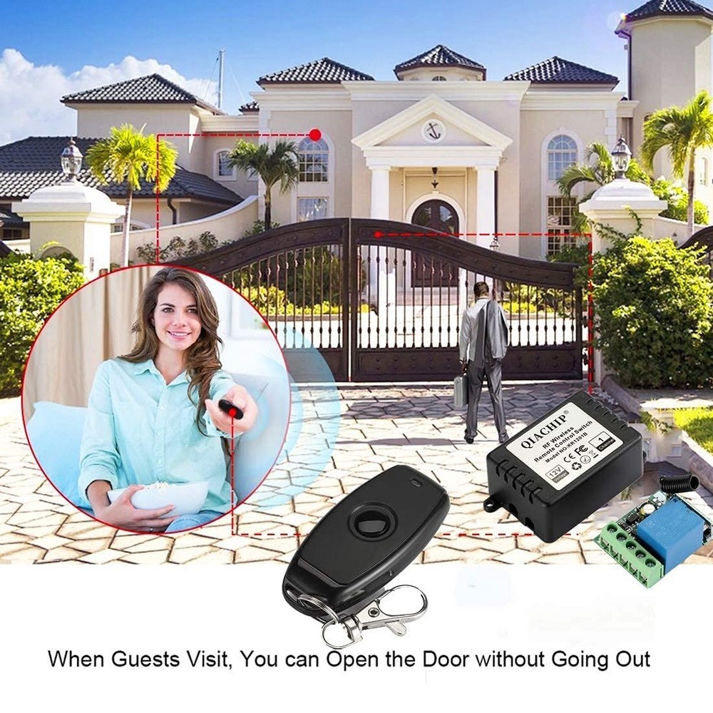 433MHz RF Wireless Light Switch Relay 12V Transmitter Receiver