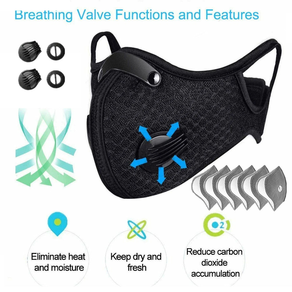 Washable & Reusable Half-Face Shield - Anti-Dust/Pollution Protective Facepiece