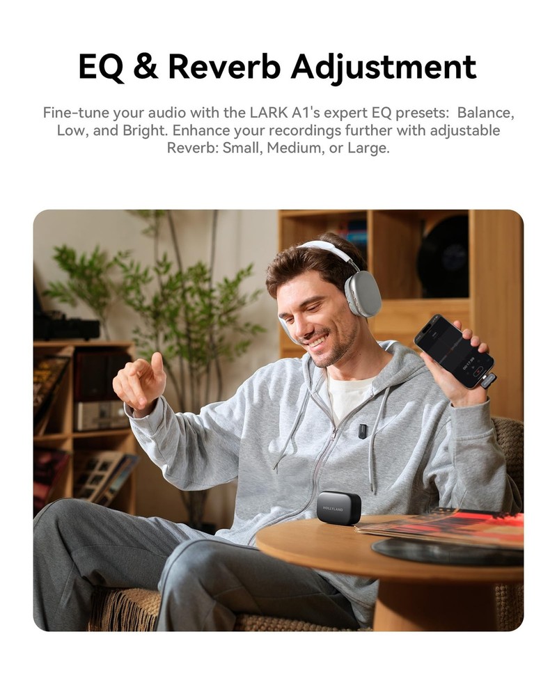 Lark A1 Wireless Microphone for iPhone & Android, 48kHz/24-bit Studio Audio, ...