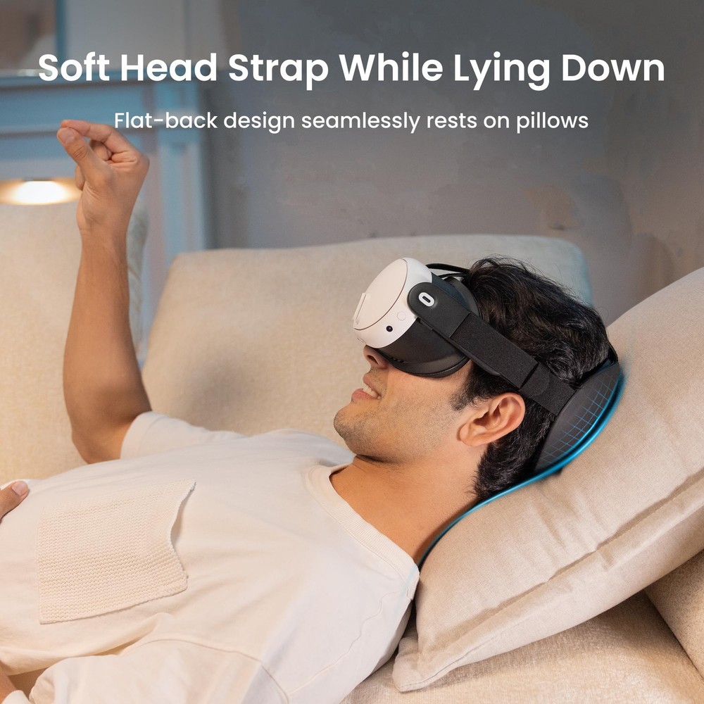 Adjustable Head Strap for Quest 3/3S - Comfort Lite with PU Foam Padding