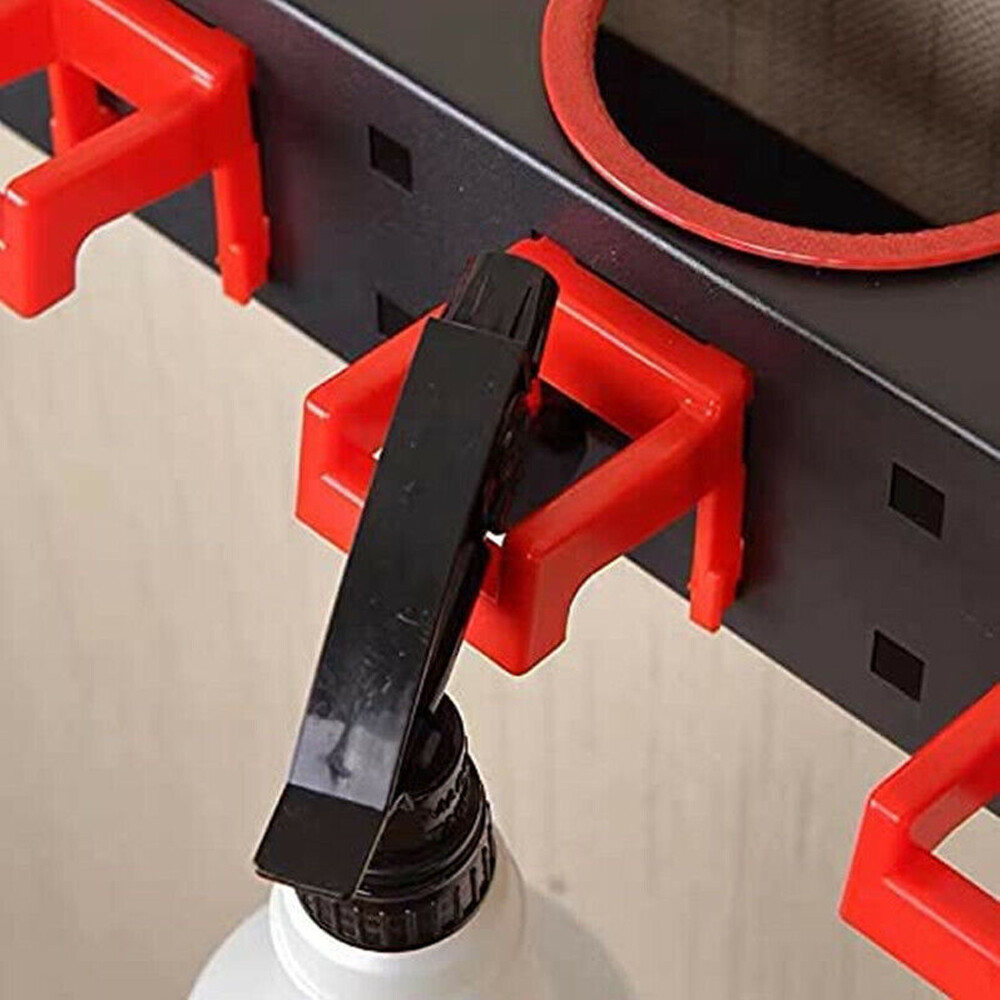Spray Bottle Storage Rack Wall-mounted Rail Detailing Tool Organizer US