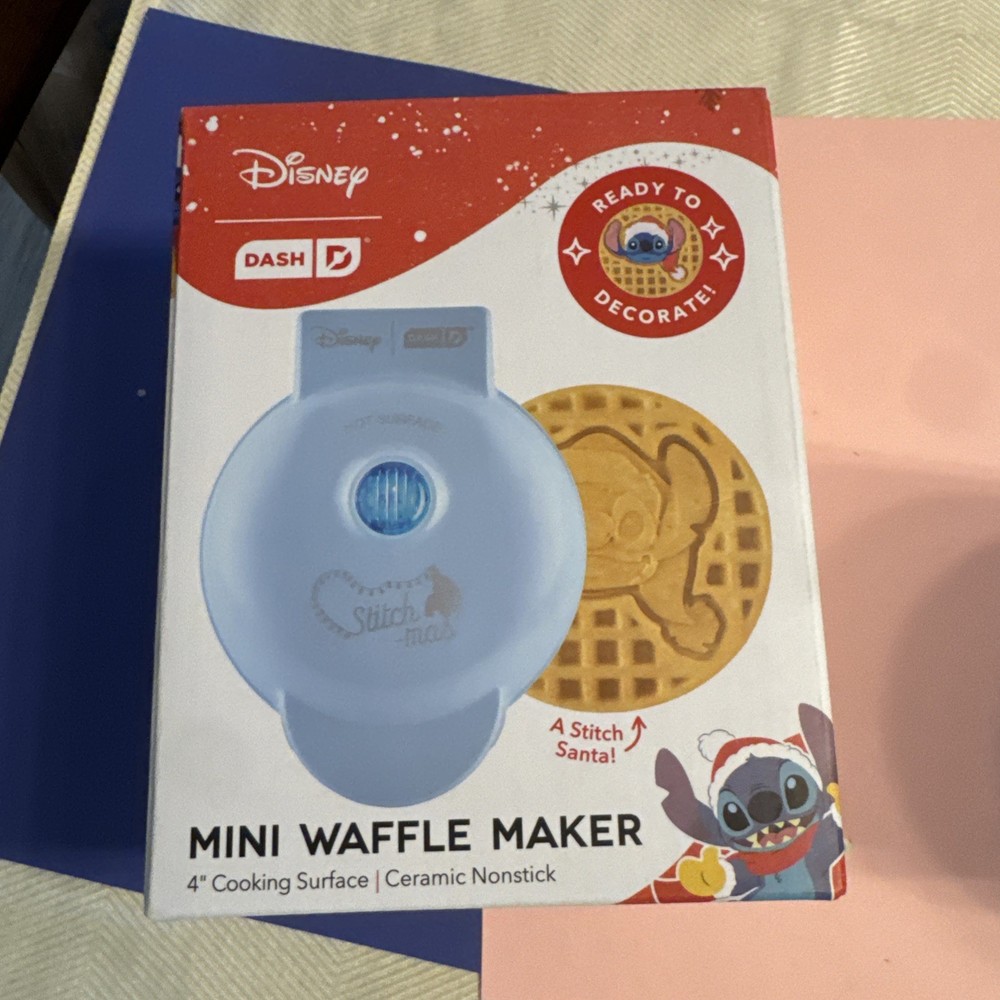 Disney Dash Stitch Santa Mini Waffle Maker
