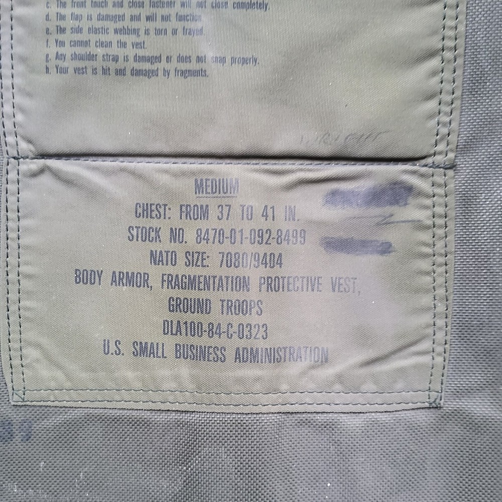 US Armor Fragmentation Protective Flak Jacket Vest Medium