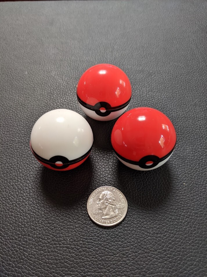 Three (3) Silicone Pokemon Pokeball Jars