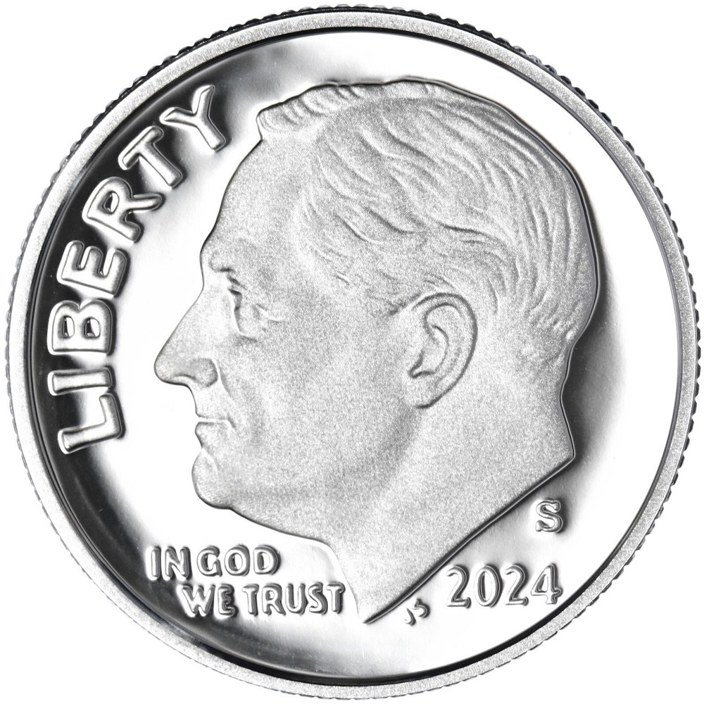 2024 S Roosevelt Dime Gem DCam Proof 99.9% Silver