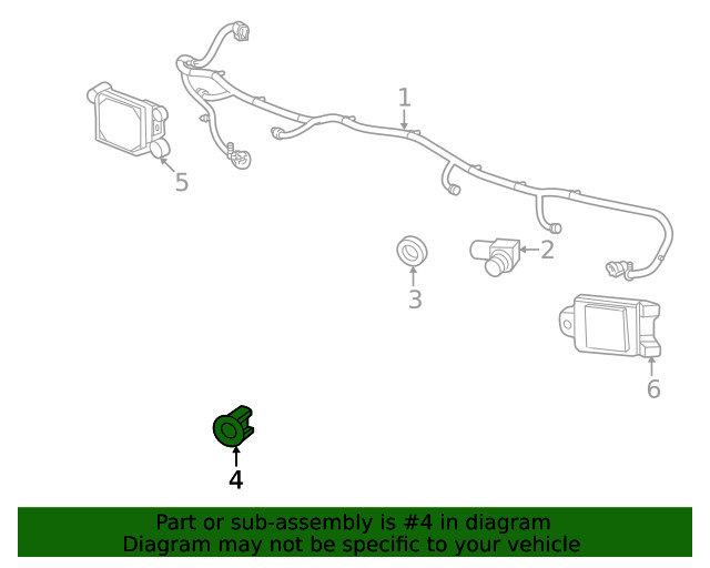 Genuine GM Park Sensor Bracket 85517775