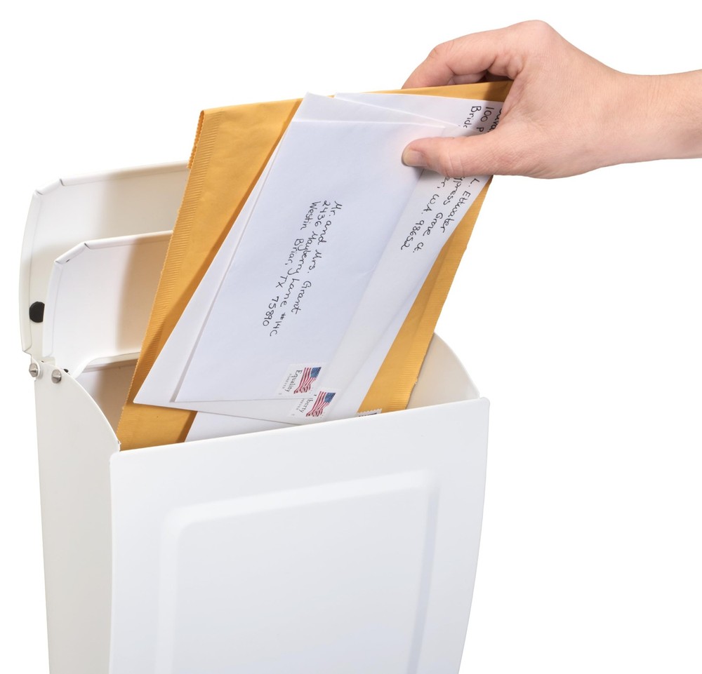 Architectural Mailboxes Aspen™ Locking, Vertical Wall-Mounted Small, White