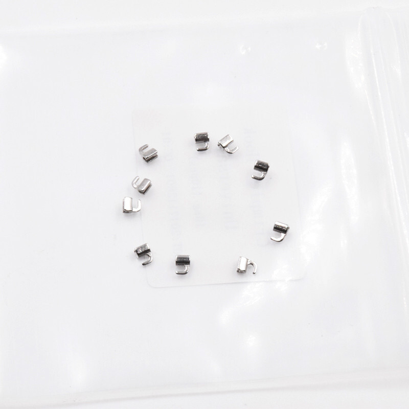 10Pcs Dental Orthodontic Stainless Steel Crimpable Hook Sliding Split Stops Type