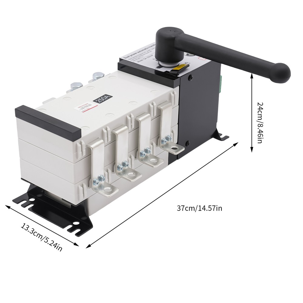 ATS 4P Dual Power Automatic Transfer Switch Grid to AC Generator PC Level Device