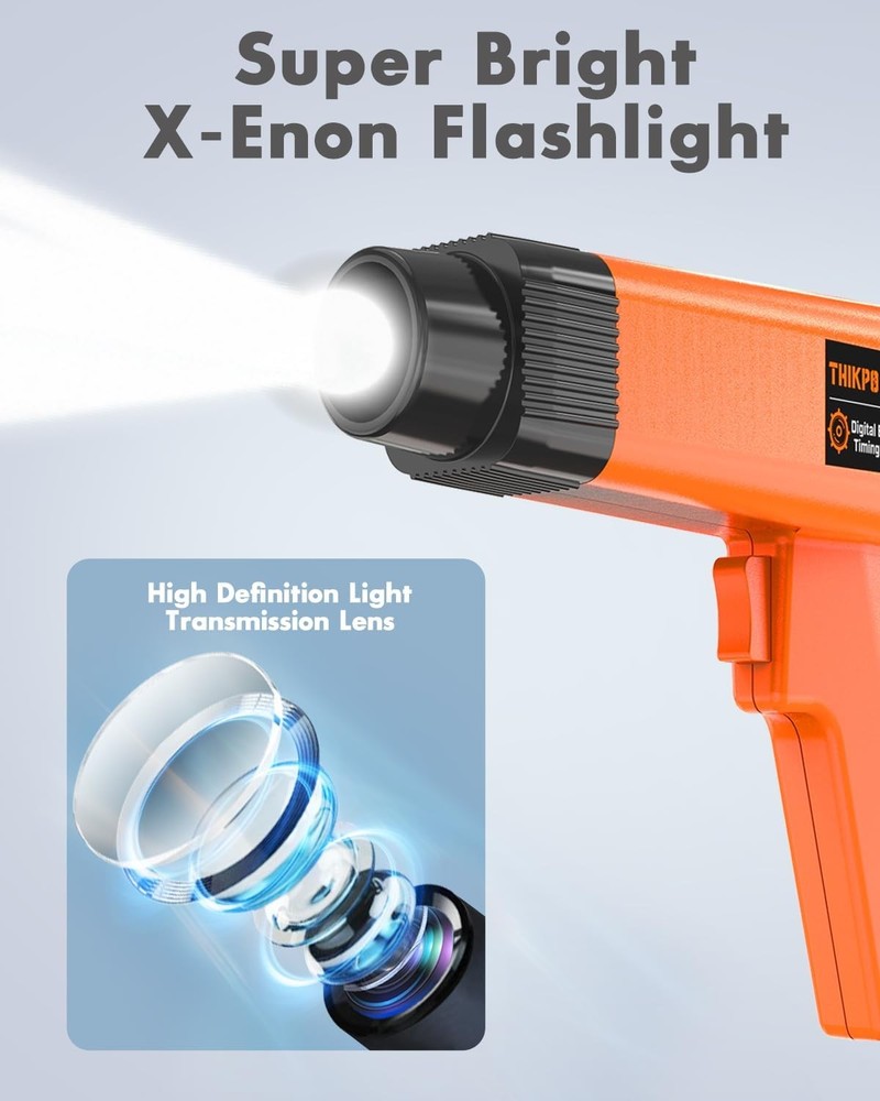 Digital Automotive Timing Light 12V, Inductive Ignition Orange