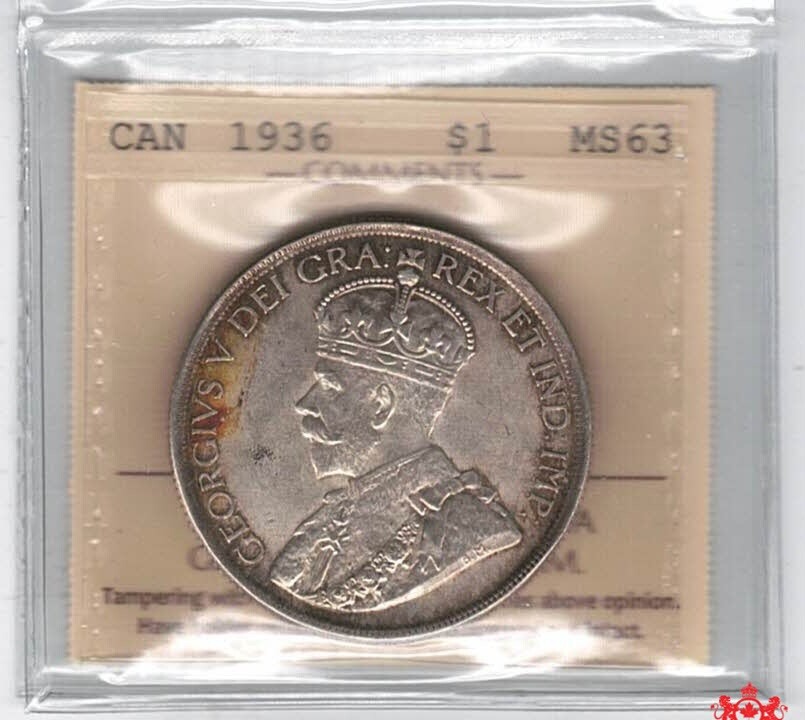 1936 Canada 1 Dollar - ICCS MS63 - XCI 354