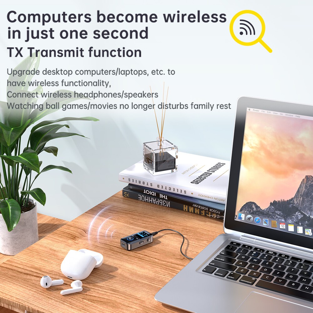 Type-C 4in1 Bluetooth Audio Adapter Wireless Receiver Transmitter MP3 Player USA