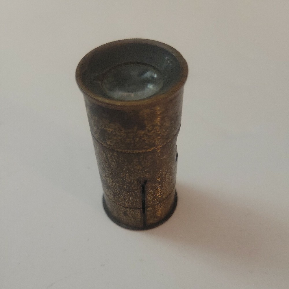 Antique Victorian Brass Pocket Microscope