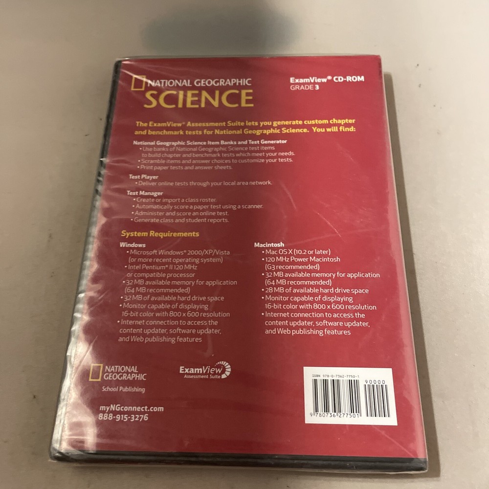 3rd Grade - NATIONAL GEOGRAPHIC (Science) EXAMVIEW ASSESSMENT SUITE CD-ROM