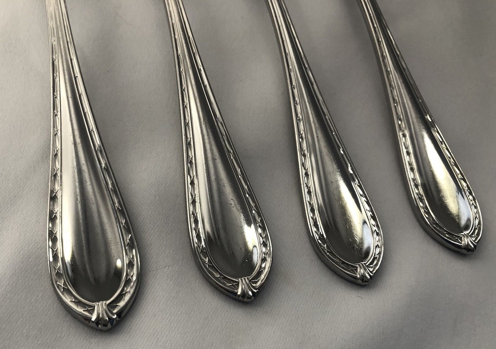 WATERFORD - POWERSCOURT - STAINLESS - 4 DINNER FORKS - FLATWARE - SILVERWARE
