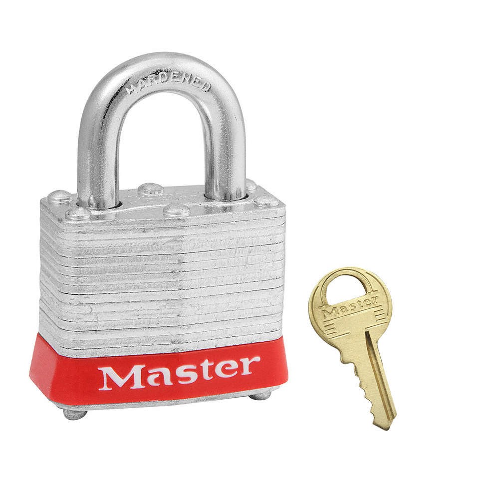 MASTER LOCK 3RED Lockout Padlock,KD,Red,1-1/4"H 5T807